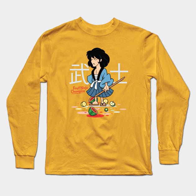Ninja Fruit Long Sleeve T-Shirt by otaku_sensei6